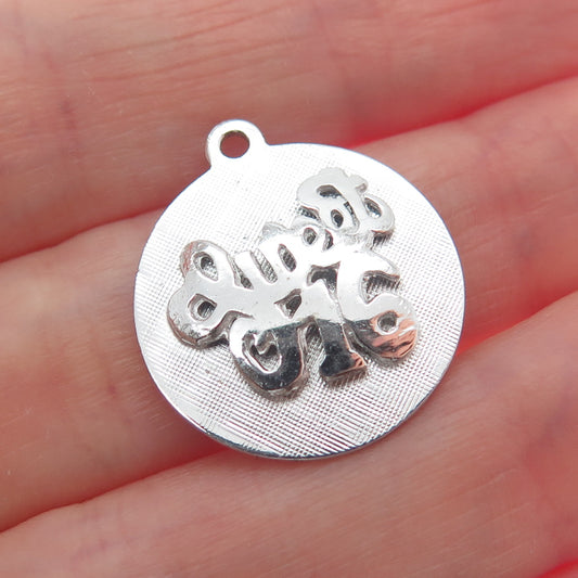 JEANOR 925 Sterling Silver Vintage Sweet 16 Minimalist Charm Pendant