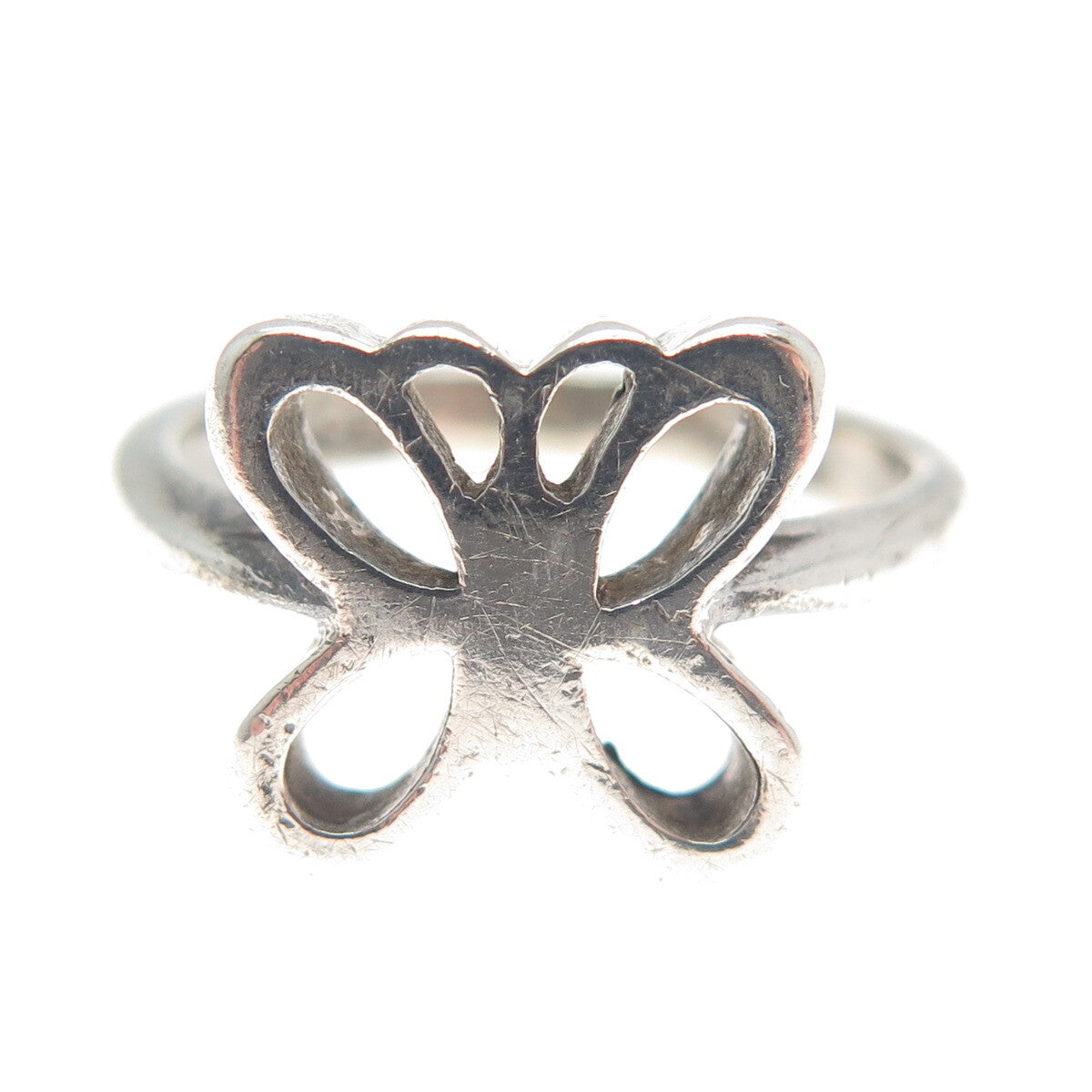 CELLINI 925 Sterling Silver Vintage Butterfly Modernist Ring Size 5.75