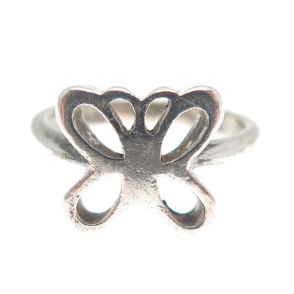 CELLINI 925 Sterling Silver Vintage Butterfly Modernist Ring Size 5.75