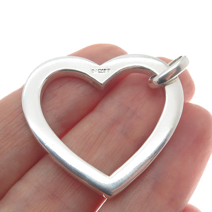 CFJ Collins Fine Jewelry 925 Sterling Silver Vintage Real MOP Heart Pendant