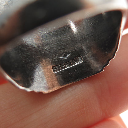 BATES & KLINKE 925 Sterling Silver Antique Black Onyx Boy Scouts Ring Size 9.25