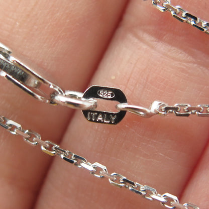 925 Sterling Silver Round-Cut C Z Cable Chain Necklace 16"