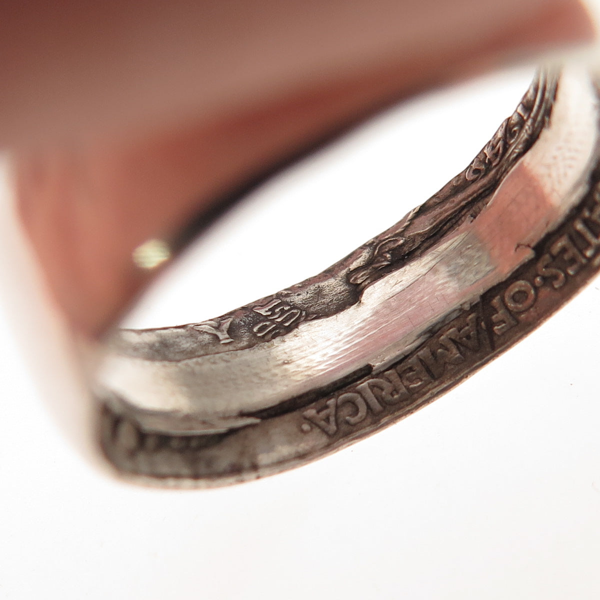 900 Silver Antique 1946 US Walking Liberty Half Dollar Coin Band Ring Size 9.5
