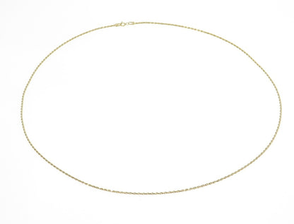 KARIZIA SPA KA 1772 Sterling Silver Gold Plated Italy Rope Chain Necklace 24"