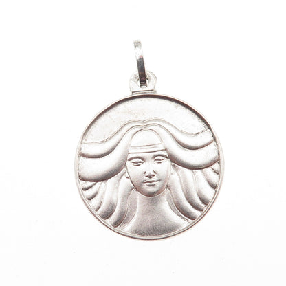 PANIGAL 800 Silver Vintage Italy Woman Charm Pendant