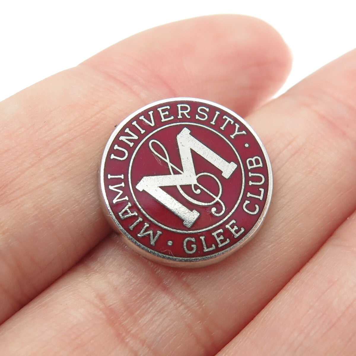 DIEGES & CLUST 925 Sterling Silver Vintage Enamel Miami University Glee Club Pin