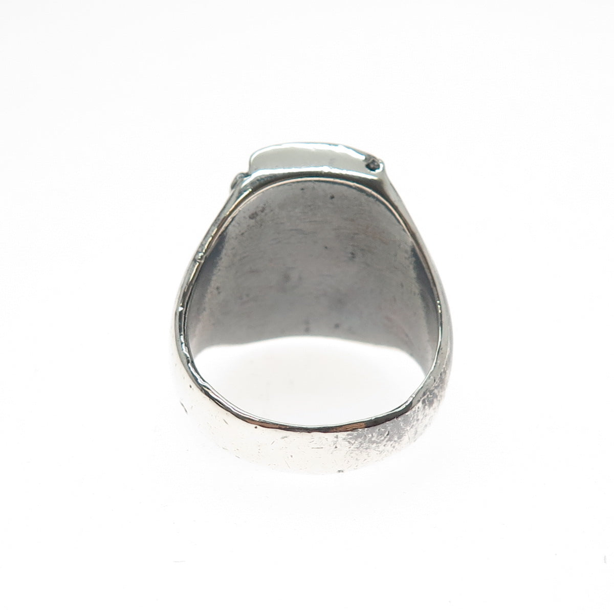 Old Pawn 925 Sterling Silver Vintage Southwestern Turquoise Ring Size 10.75