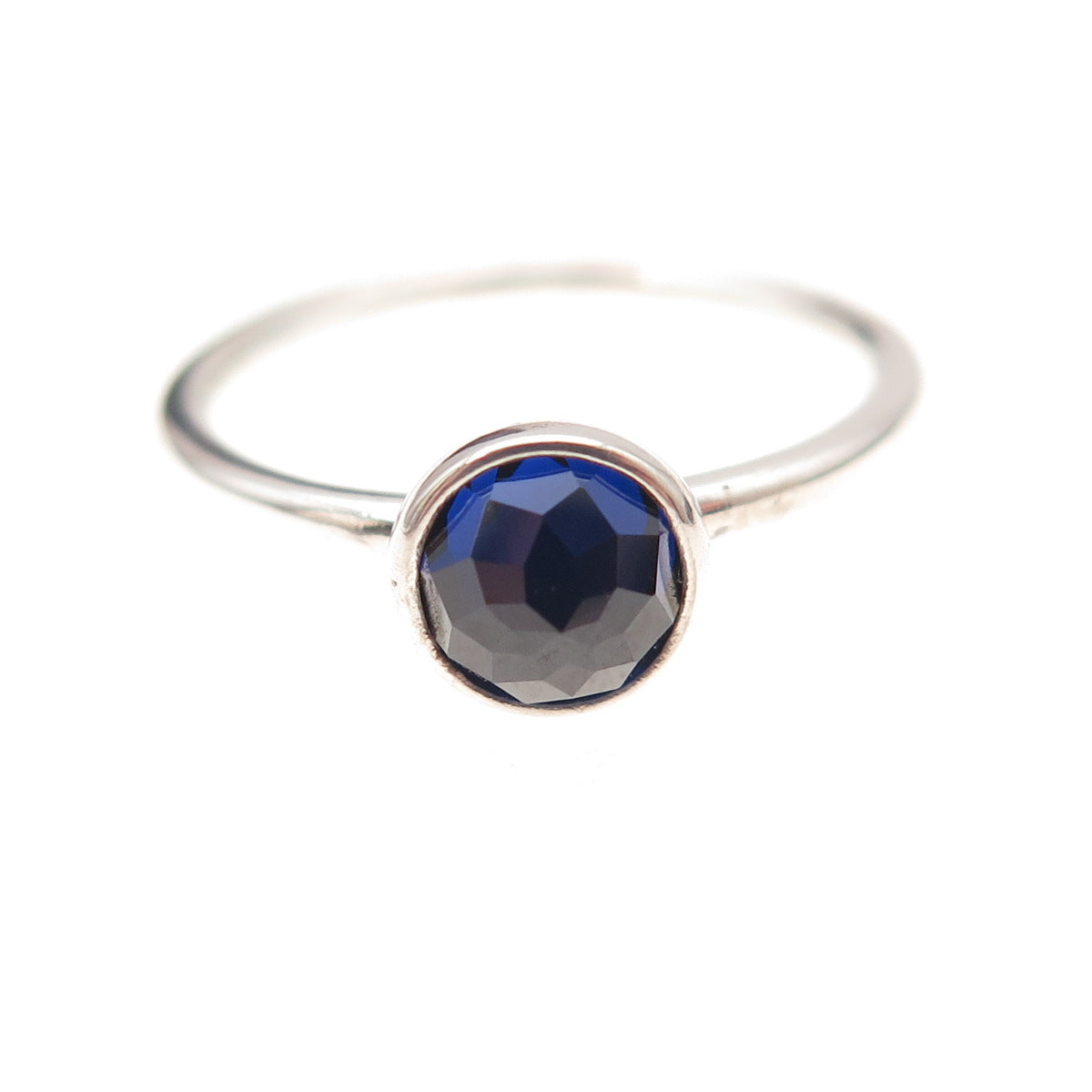 Pandora Sterling Silver Real Sapphire September Birthday Blooms Ring Size 6.75