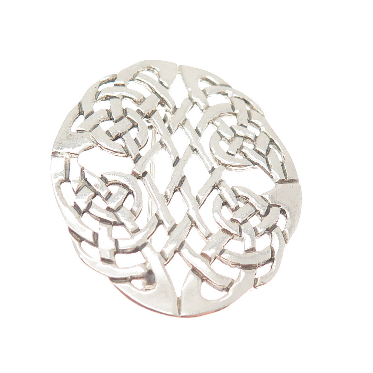 925 Sterling Silver Vintage LK Viking / Celtic Knot Pin Brooch