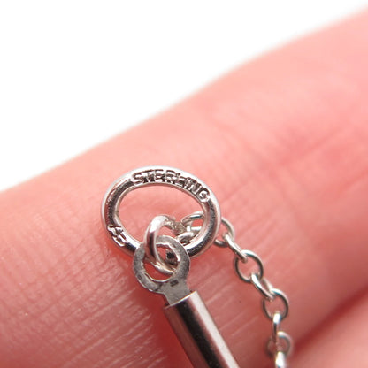 925 Sterling Silver Vintage Old Stock Tennis Racquet w/ Ball Pendant