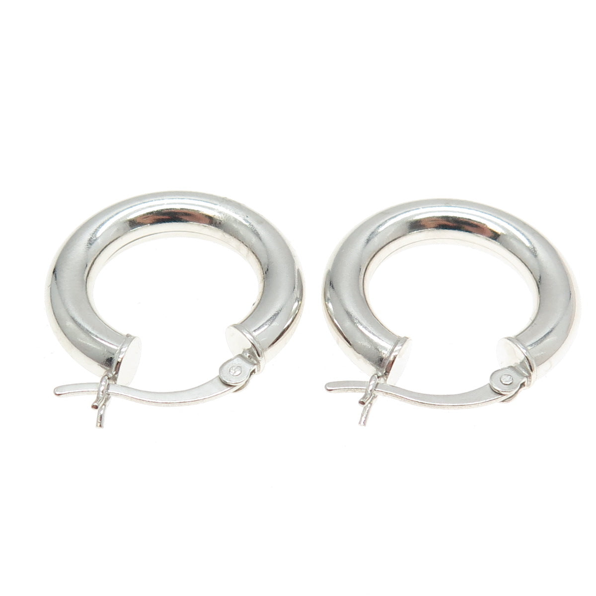 925 Sterling Silver Small Tube Hoop Earrings