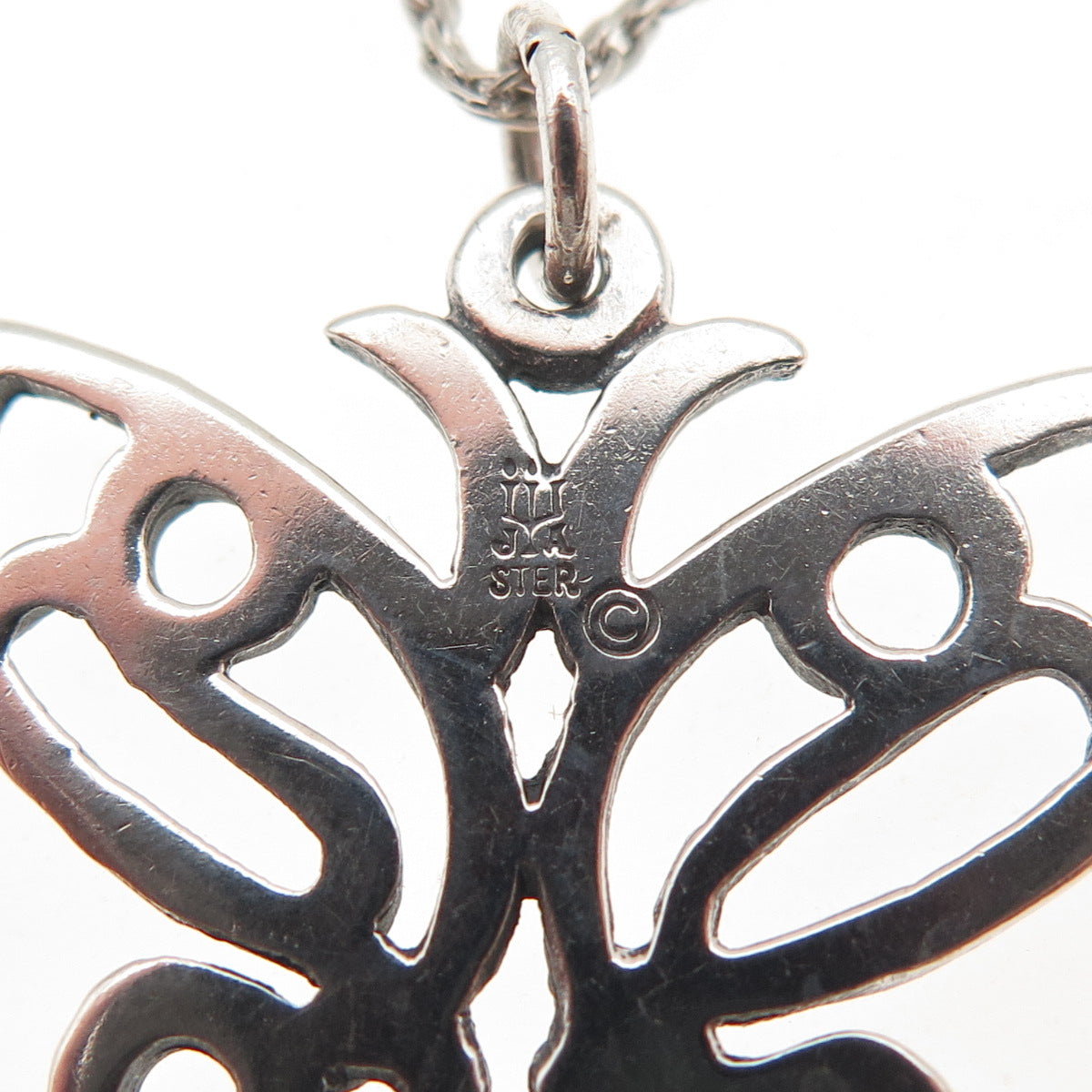 James Avery 925 Sterling Silver Vintage Butterfly Chain Necklace 22"