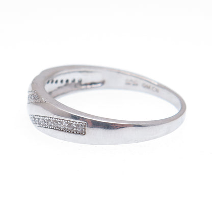 925 Sterling Silver Round-Cut C Z Ring Size 10.75