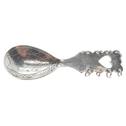 925 Sterling Silver Vintage 1973 LFA Sweden Baby Spoon Pin Brooch