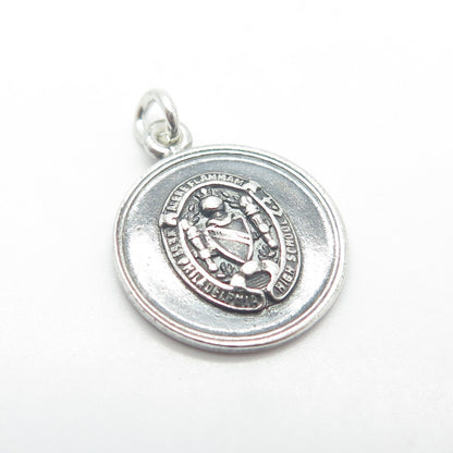 925 Sterling Silver Vintage "Aleme Flamman High School" Charm Pendant