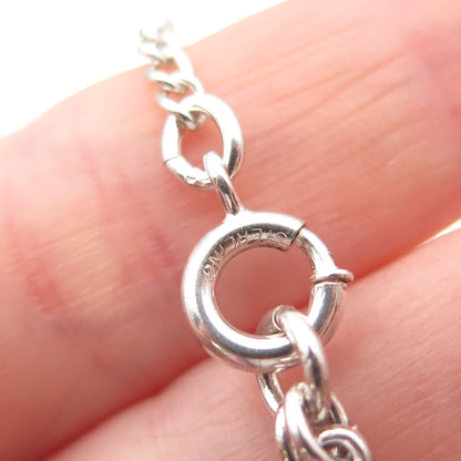 HMH Religious 925 Sterling Silver Antique Art Deco Saint Rosary Bracelet 7.5"