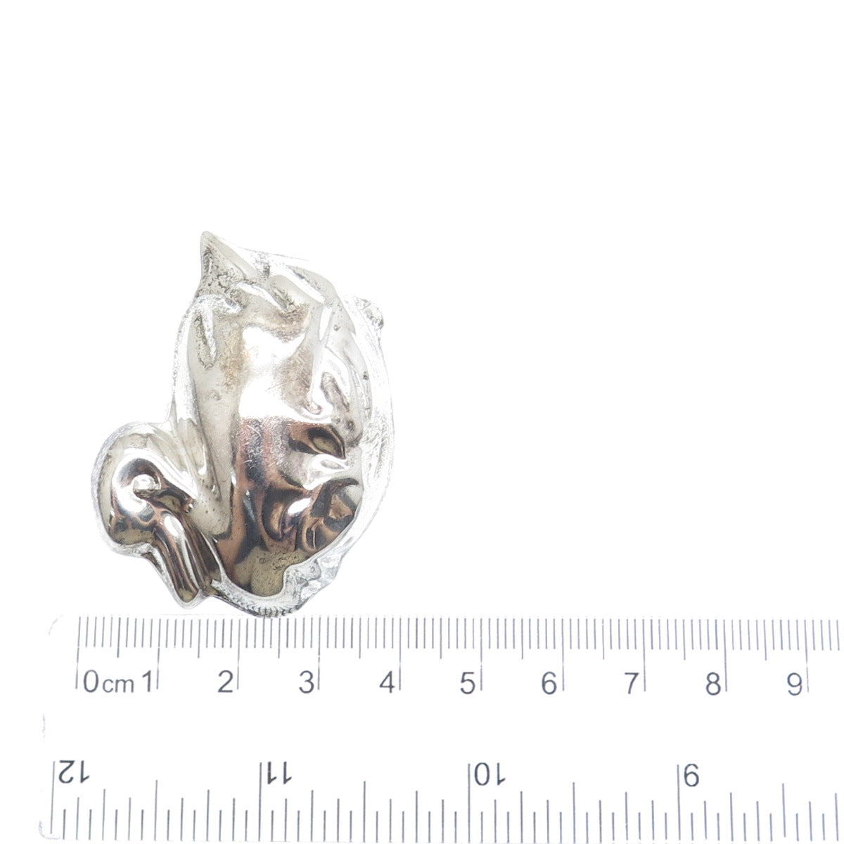 925 Sterling Silver Vintage Mexico Puffy Duck Pin Brooch / Pendant