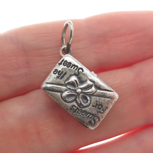 BEAU 925 Sterling Silver Antique Sweet For The Sweet Box Minimalist Pendant