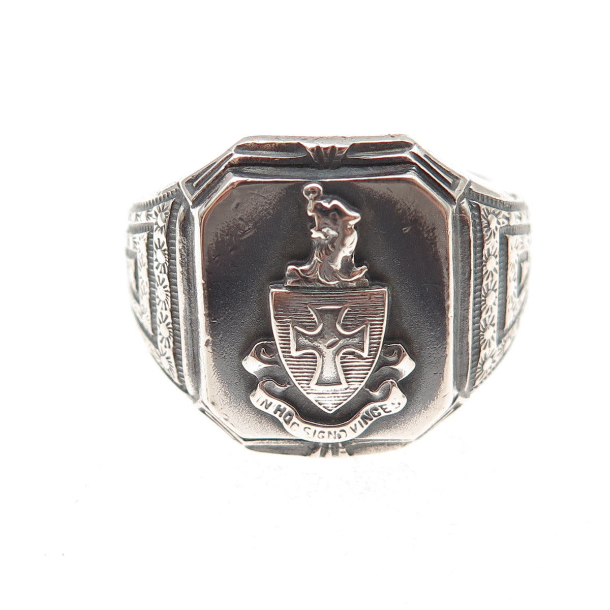 Lloyd Garfield Balfour 925 Sterling Vintage Knights Templar Cross Ring Size 9