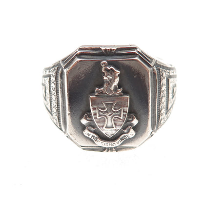 Lloyd Garfield Balfour 925 Sterling Vintage Knights Templar Cross Ring Size 9