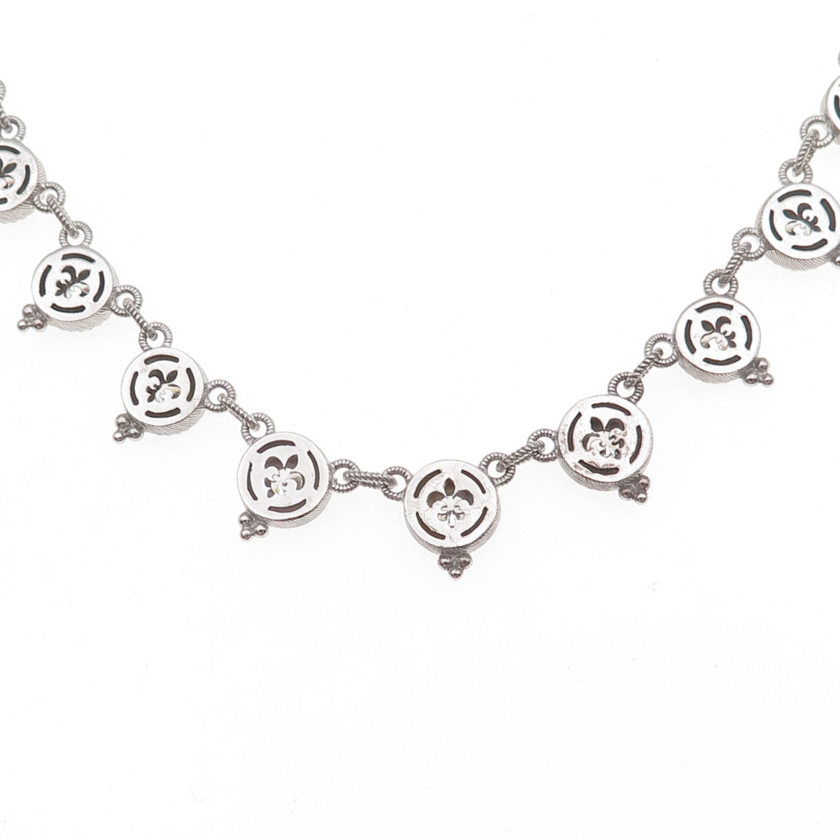 Judith Ripka 925 Sterling Silver Round-Cut C Z Chain Necklace 20"