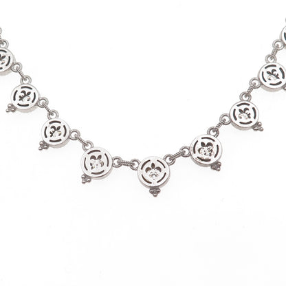 Judith Ripka 925 Sterling Silver Round-Cut C Z Chain Necklace 20"