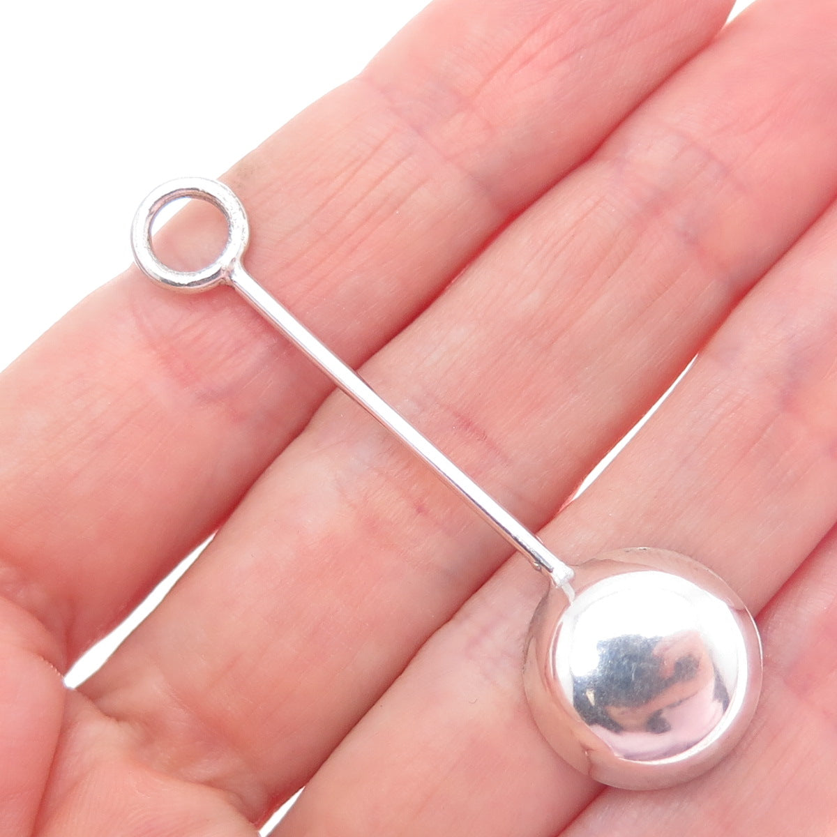 925 Sterling Silver Vintage Snuff Spoon / Ladle Charm Pendant