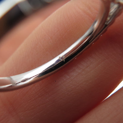 925 Sterling Silver Round-Cut C Z Engagement Ring Size 6.5