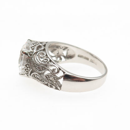 925 Sterling Silver Round-Cut C Z Promise Ring Size 10.25