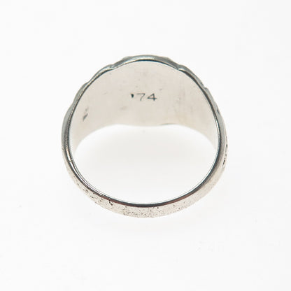 SK&F 925 Sterling Vintage 1974 Enamel Immaculate Conception School Ring Size 8.5