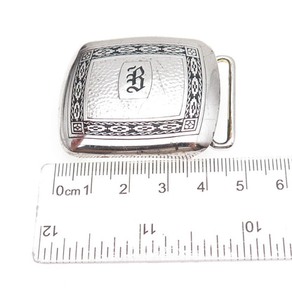 Hickok 925 Sterling Silver Antique Art Deco Letter B Initial Belt Buckle