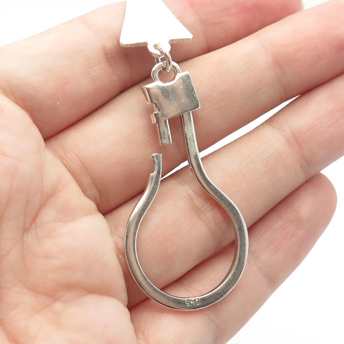 950 Silver / Gold Vintage Peru Llama Key Ring