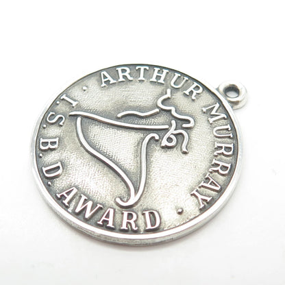 925 Sterling Silver Vintage Dieges & Clust Arthur Murray I.S.B.D. Award Pendant