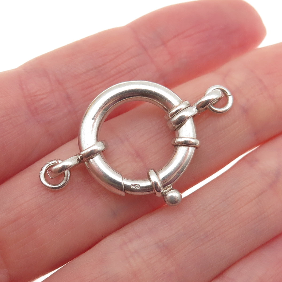 925 Sterling Silver Vintage Bracelet / Necklace Spring Ring Lock Clasp