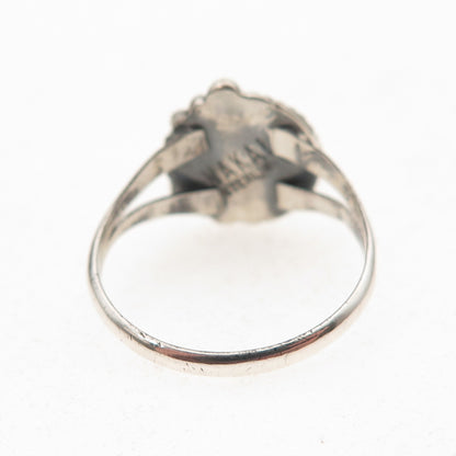 Gilo & Grace Nakai Navajo Old Pawn Sterling Vintage Abalone Shell Ring Size 7.75