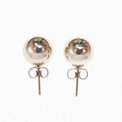 Tiffany & Co. 925 Sterling Silver Vintage HardWear 10mm Ball Stud Earrings