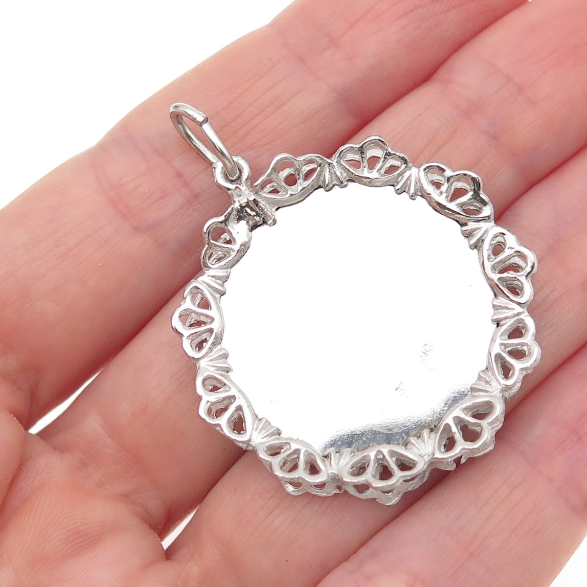 Art's Elegance 925 Sterling Silver Vintage Rhinestone Graduation Day Pendant