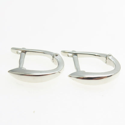 925 Sterling Silver Fisher Hook Hoop Earrings