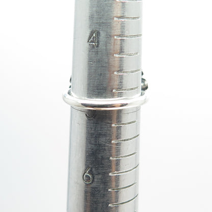 925 Sterling Silver Vintage Faux Turquoise Cannetille Oxidized Ring Size 5