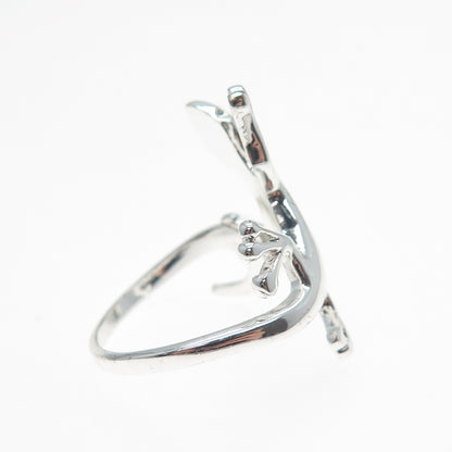 925 Sterling Silver Vintage Lizard Ring Size 8.25