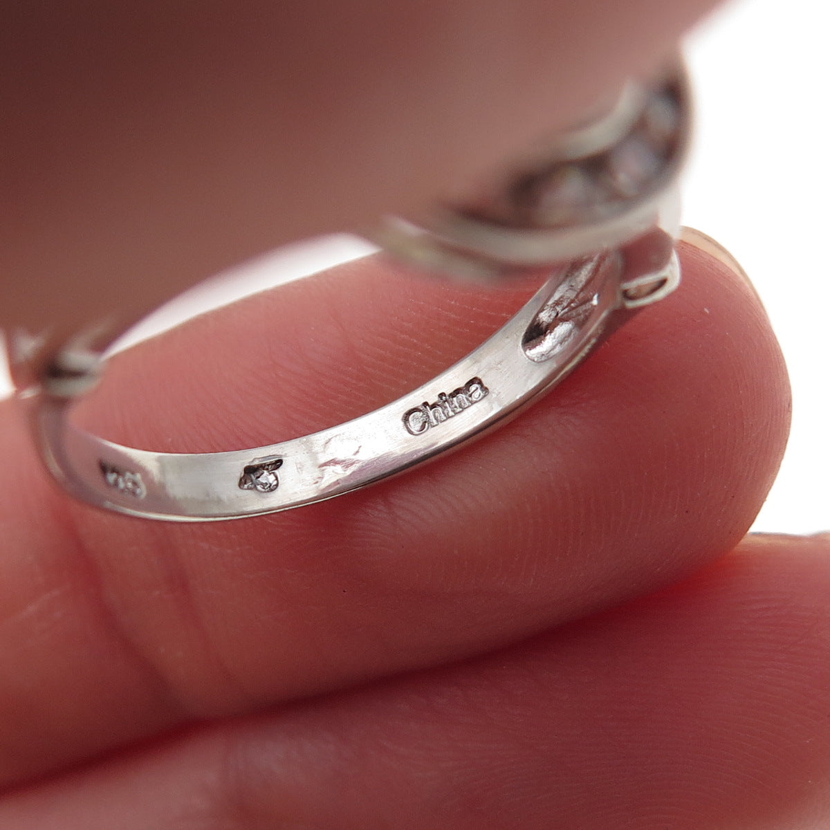 925 Sterling Silver Canary & White C Z Ring Size 7.25