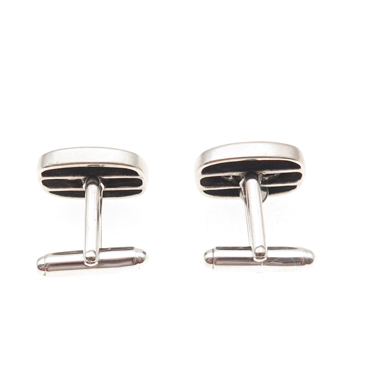 David Yurman 925 Sterling Silver Vintage Classic Cable Cushion Cufflinks