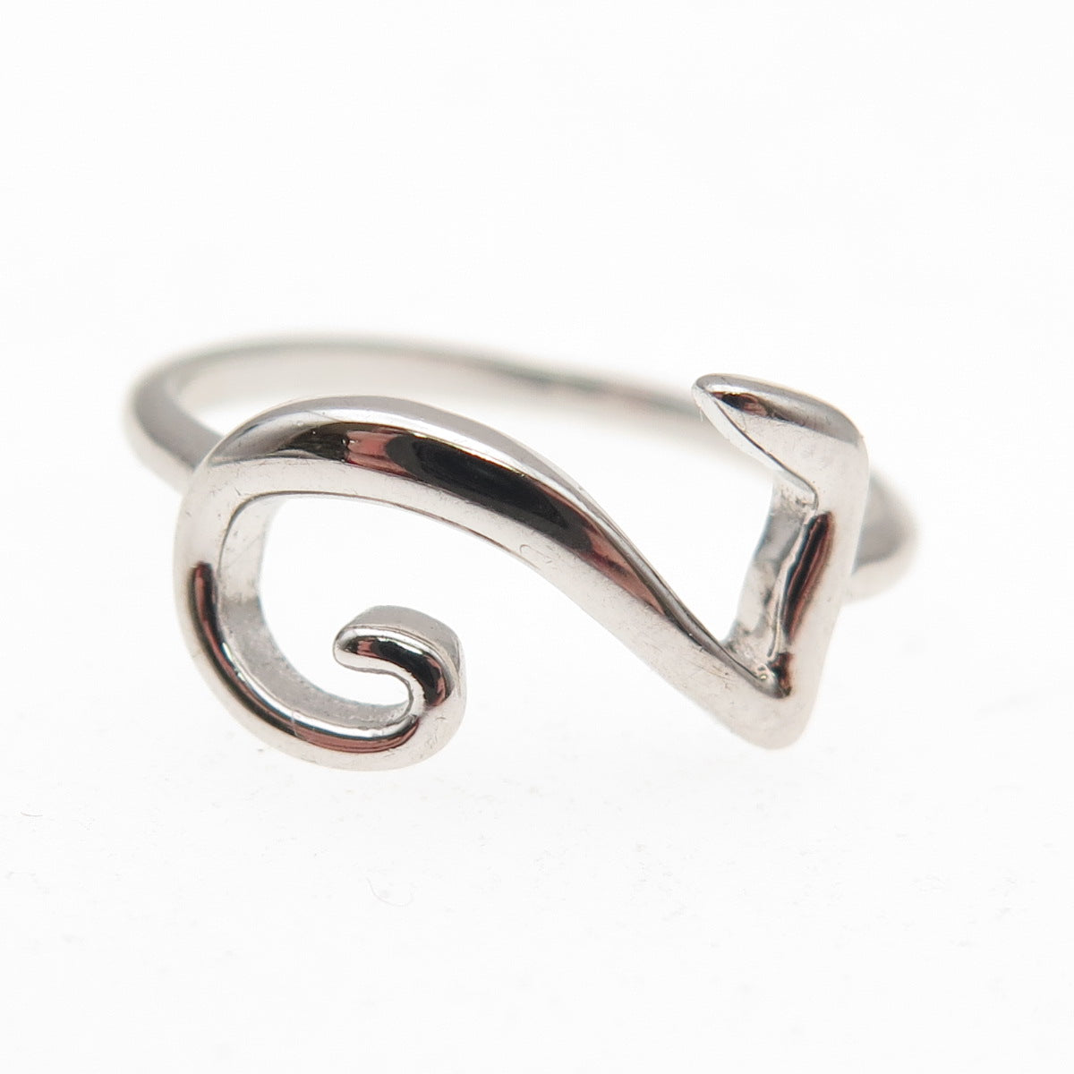 925 Sterling Silver Lucky Number 2 Ring Size 5