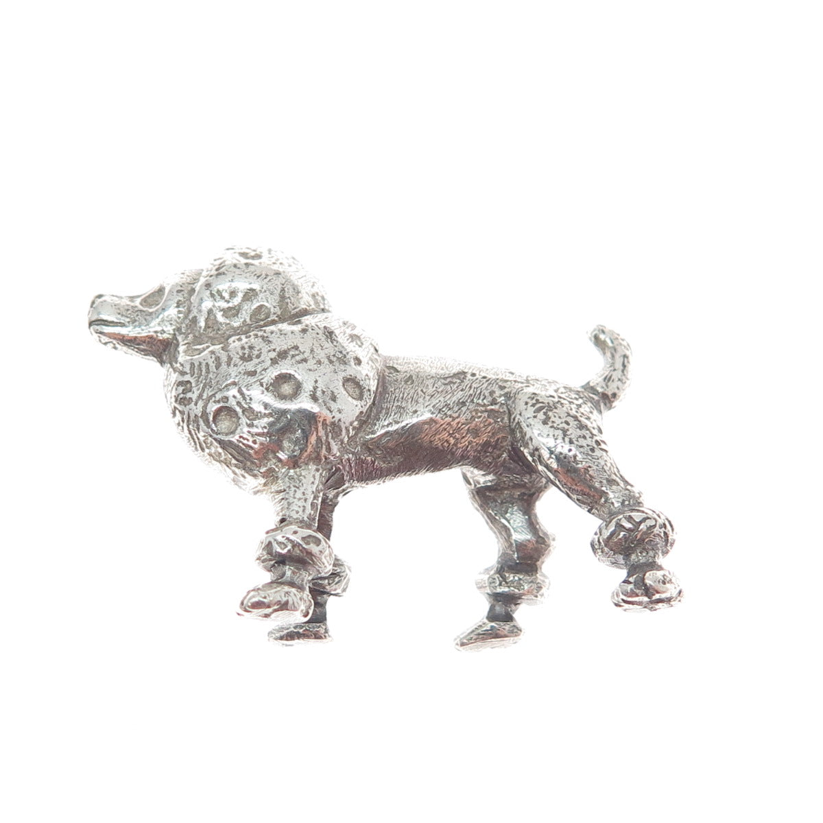 925 Sterling Silver Vintage Poodle Dog Miniature / Figurine