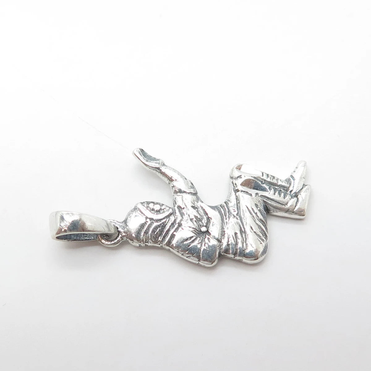 925 Sterling Silver Vintage Astronauts Space Theme Pendant