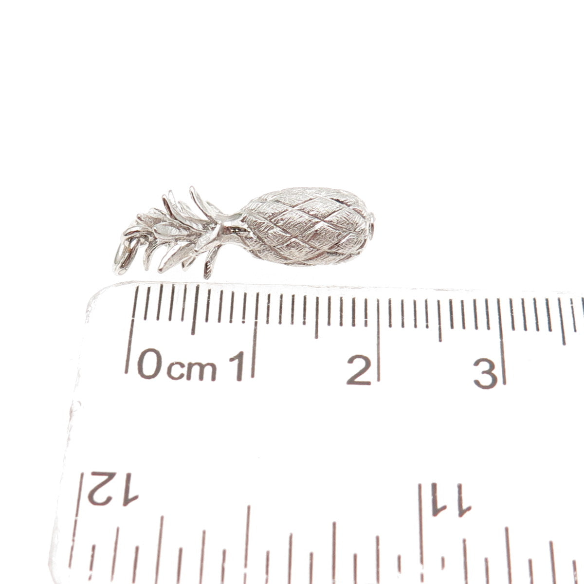 925 Sterling Silver Vintage Pineapple 3D Mini Charm Pendant