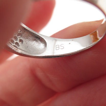 925 Sterling Silver Round-Cut C Z Sparkle Ring Size 9.5