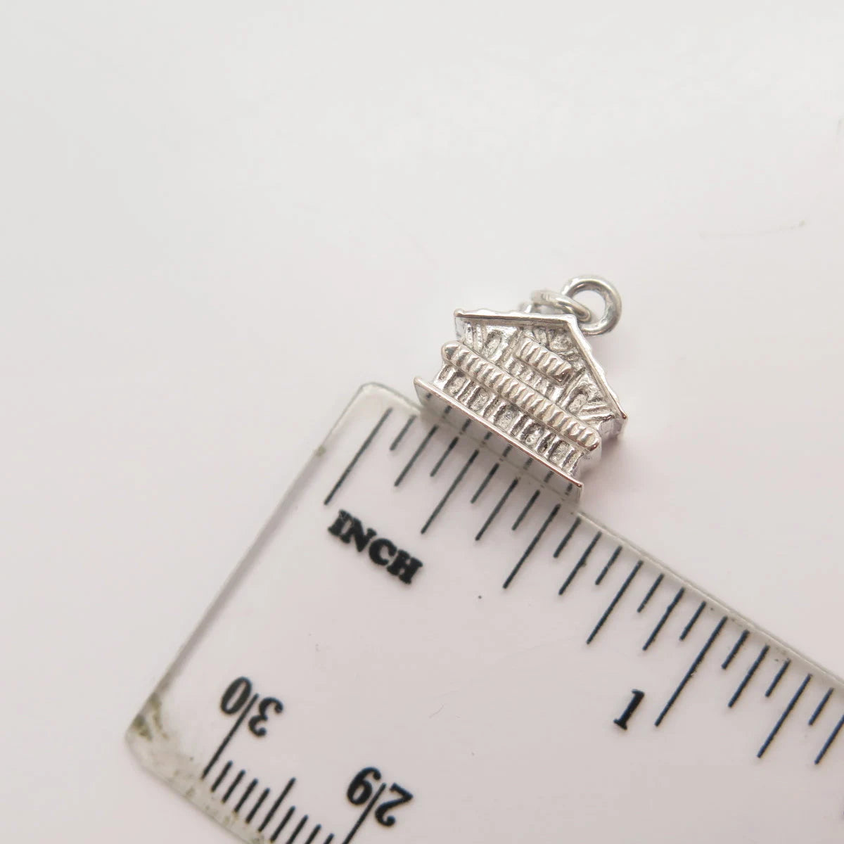 925 Sterling Silver Vintage House Charm Pendant