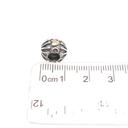 Pandora 925 Sterling Silver Gold Love & Hugs Slide Bead Charm