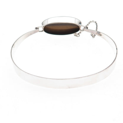 Kultasepat Salovaara 925H Sterling Vintage 1971 Finland Tiger Eye Bracelet 7"